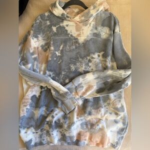 Nike Blue and Tan Tie-Dye hoodie